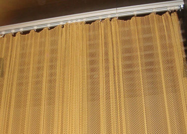 Maschen-Vorhang 0.8MM Durchmessers 4mm Decoraive Metall, Metallspulen-Drapierung für Wandverkleidung