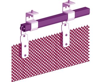 Raum-Teiler-Metallspulen-Vorhang, dekoratives Metall des Draht-Dia1.2mm kettet Drapierung an