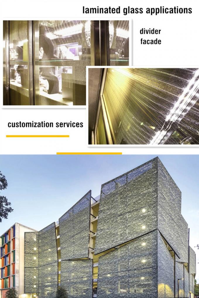 Trennwand-Dekorations-Gewebe-lamelliertes Glas mit Metalldraht-Masche