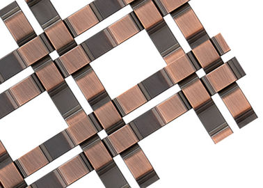 Flachdraht-Edelstahl-Schranktür fügt Metallmaschen-Dekorations-Materialien ein