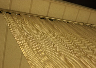 Dekorations-Aluminiumspulen-Metalldraht-Maschen-Vorhang mit kundenspezifischem Oberflächenende