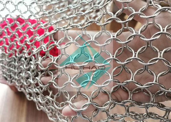 Chainmail schweißte Pvd-Metall Ring Mesh For Facade Decoration