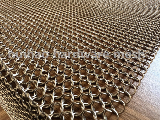 Runde Stahlringe 7,27 lbs-Gewichts-Metall-Mesh Curtain Chainmail Weave Stainlesss