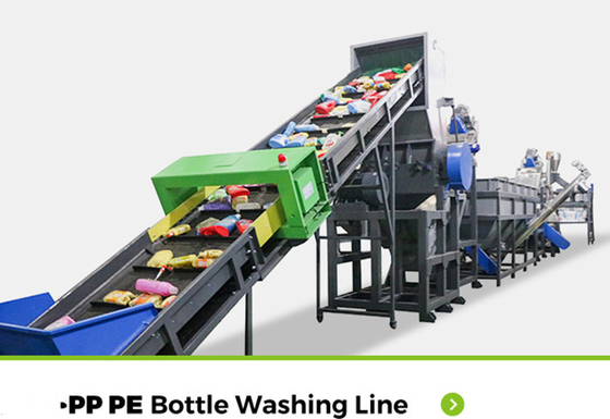 Kundenspezifische Plastikwiederverwertungswaschende Linie für steife Form-Flasche aufbereitete überschüssige Flasche der pp.-PET-ABS-/Ps
