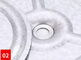 2,83 Zoll Durchmesser-Deckungs-System-Isolierungs-befestigende Platten