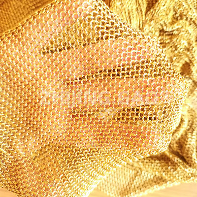 Schweißart Ringe Goldfarbener Ring Mesh 12 mm