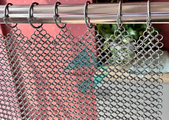 1.2x10mm Edelstahl Metall Ring Mesh Drapery für Dekoration