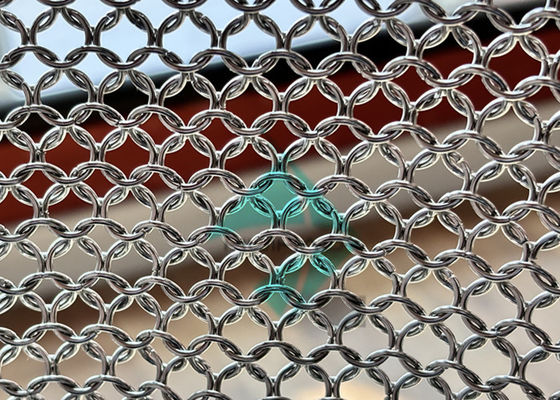 1.2x10mm Edelstahl Metall Ring Mesh Drapery für Dekoration