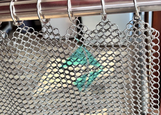 1.2x10mm Edelstahl Metall Ring Mesh Drapery für Dekoration