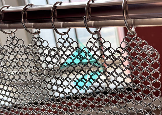1.2x10mm Edelstahl Metall Ring Mesh Drapery für Dekoration