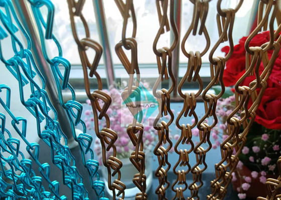 Anodisierte Aluminium-Türkette Fliegenvorhang mit verschiedenen Farben