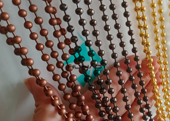 Metallnetz-Draperie Kugelperlenketten Vorhang für Raumteiler