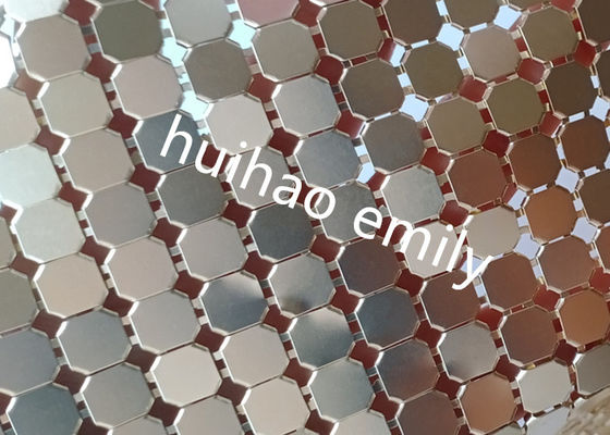 8x8mm glänzende Aluminium-Sequin Metallnetz Vorhang für Dekoration