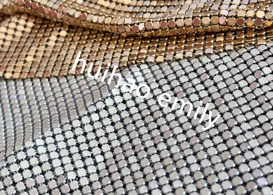 8x8mm glänzende Aluminium-Sequin Metallnetz Vorhang für Dekoration