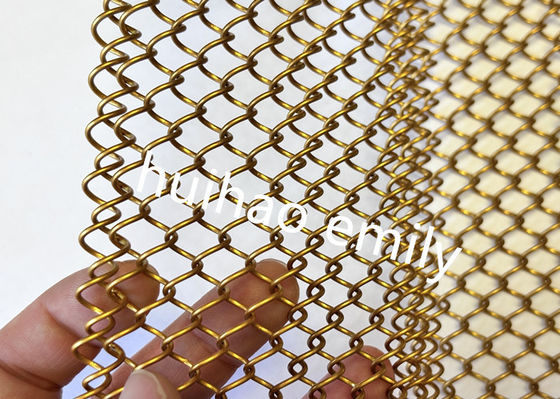 6x6mm Öffnung Dekorativ Metallnetz Vorhang Für Kamin Bildschirm