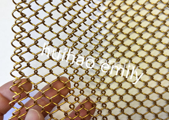8x8mm Aperture Aluminium-Metall-Spule Mesh als Raum Trennvorhang