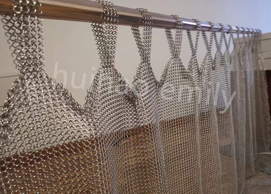 Tab Top Typ 7mm Metallring Mesh Vorhang Edelstahl 316L