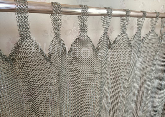 Tab Top Typ 7mm Metallring Mesh Vorhang Edelstahl 316L