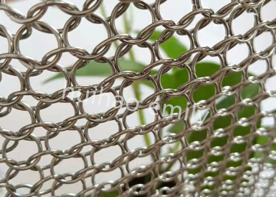 Feuerverhütung Metallring Mesh Vorhang für Restaurant Trennwand