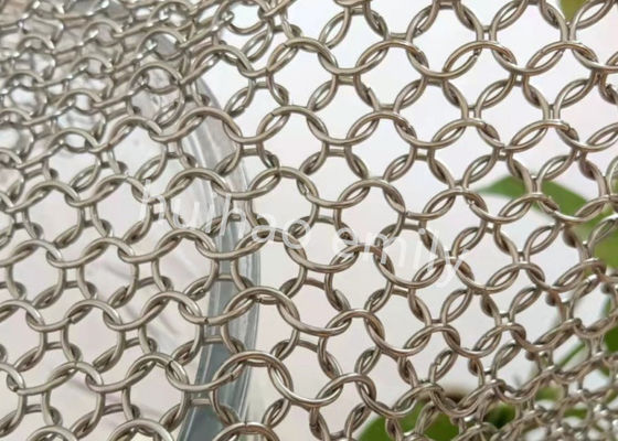 Feuerverhütung Metallring Mesh Vorhang für Restaurant Trennwand