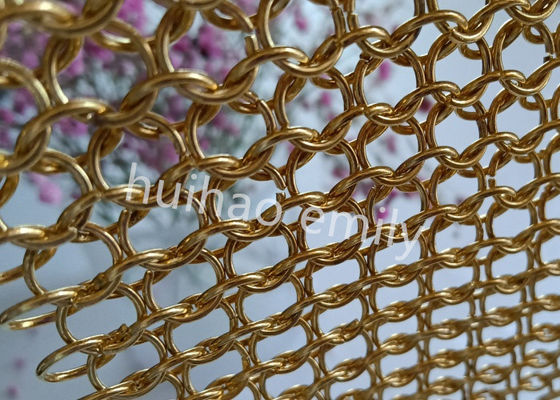 Feuerverhütung Metallring Mesh Vorhang für Restaurant Trennwand