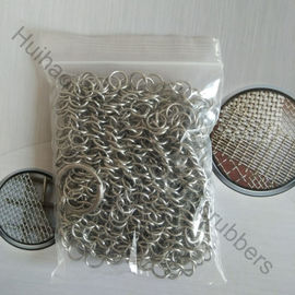 7" X 7" Edelstahl Kettengeflecht Ring-Mesh-Reiniger für Gusseisen Kochgeschirr