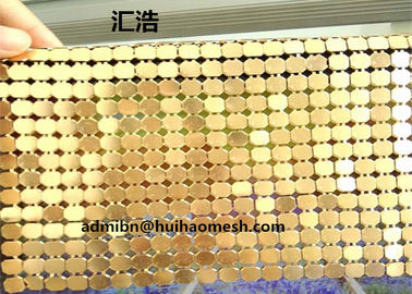 4mm Goldfarbe Aluminium Sequin Metallnetz für Hoteldekoration