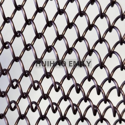 0.8mmx8mm Aluminiumlegierung Metall Spule Vorhänge Flexible Metallnetz Vorhang