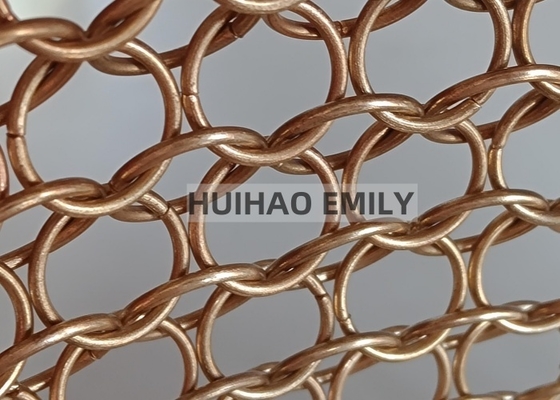 10 mm Rundring Kettengitter Vorhänge Metallring Mesh Vorhang für Hoteldekoration