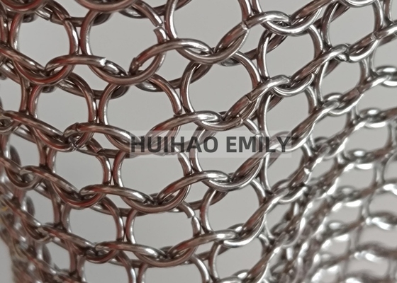0,8x7mm geschweißter Metallring-Netzvorhang für die Innenausstattung
