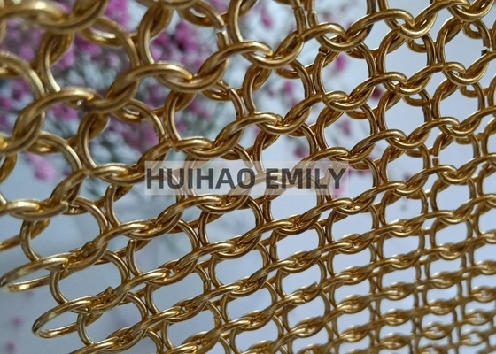 10 mm Rundring Kettengitter Vorhänge Metallring Mesh Vorhang für Hoteldekoration