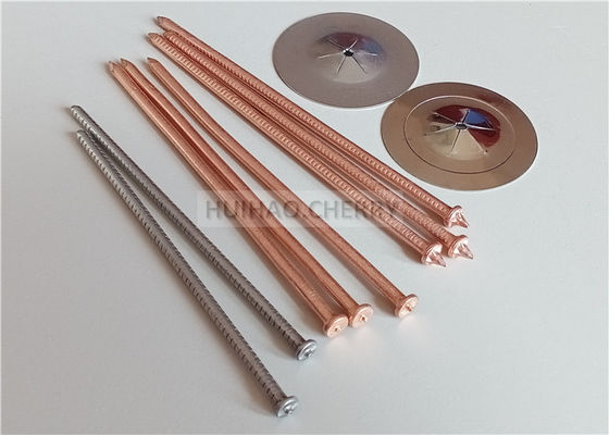 Kupferbeschichtete Baustahl-CD-Schweißstifte 3 mm x 85 mm zur Befestigung von Isoliermaterialien