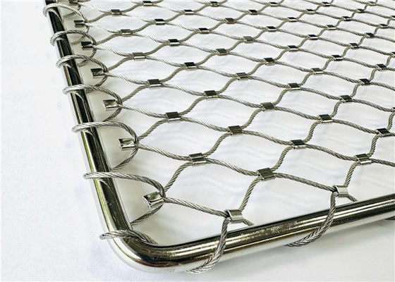 2mm 316 Grade Flexible Stainless Steel Rope Mesh For Zoo Animal Enclosures & Bird Netting