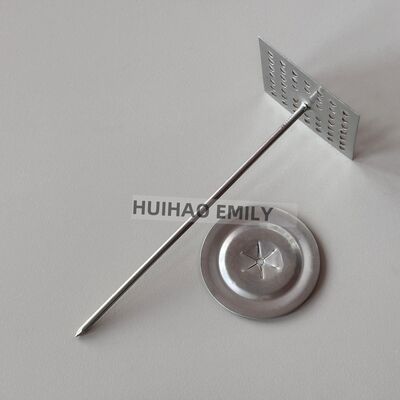 50mm Perforated base Rock Wool Fixing Insulation Pins With dome cap Washer