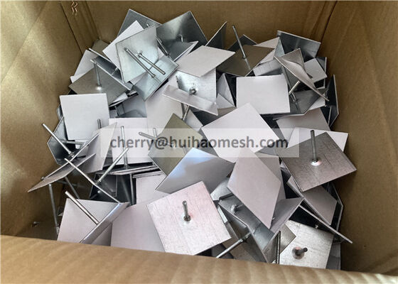 Zinkplattierte Wand- oder Deckenisolierungsspangen und -waschmaschinen (63 mm lang) mit kleberischem Untergrund