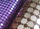 6mm quadratisches Flocken-dekoratives metallisches Aluminiumgewebe benutztes farbiges Drapierung