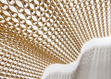 2 mm Hook Link Metal Mesh Drapery Fenster Tür Fliegende Vorhang