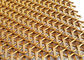 Quetschverbundene Verpackungs-Neigung der Draht-dekorativer Edelstahl gesponnene Maschen-Goldfarbe5mm