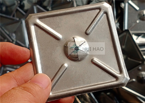 2-1/2“ quadratisches Selbstfederring-Edelstahl-Material benutzt, um Isoliermaterial zu befestigen