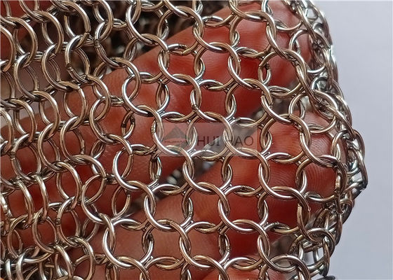 0.8x7mm Edelstahl 316 geschweißter Typ Kette Mail Wire Mesh für Raum Trennvorhänge