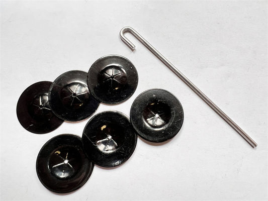 Sonnenkollektor-J-Hakenquadrat-Schwarz-Farbstahlwaschmaschine für Vogel-Schutz