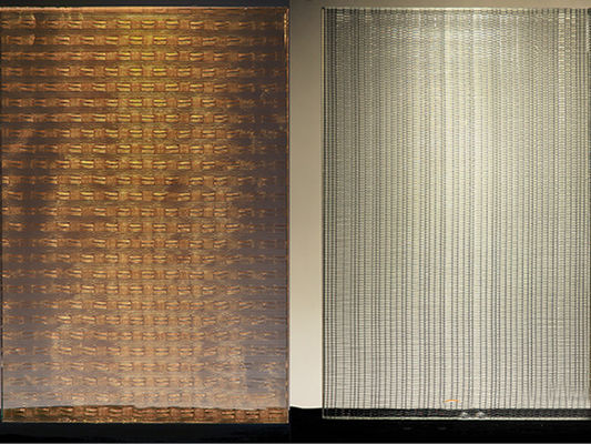 Messingwebart-Draht-Mesh Fabric Laminated Glass Wine-Keller-Dekoration
