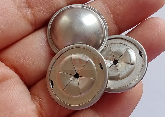 22 mm selbstverschließende Kuppelkappen aus Edelstahl für Isolierpins