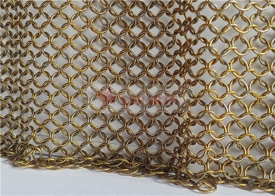 12 mm Ring Durchmesser Edelstahl Metall Ring Mesh Vorhang Einfach zu installieren Für Hoteldekoration