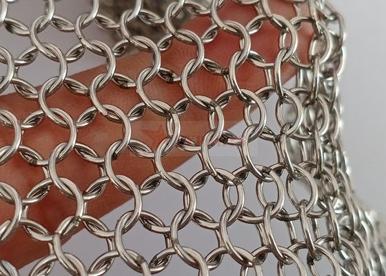 Geschweißter Typ aus Edelstahl Kettenband Metallnetzvorhang 0,8 mm x 7 mm für Raumteiler