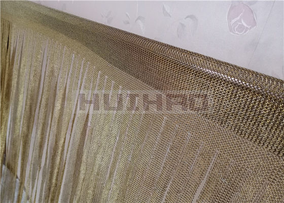 0.53x3.81mm Edelstahl Metall Ring Mesh Messing Farbe für String Vorhänge