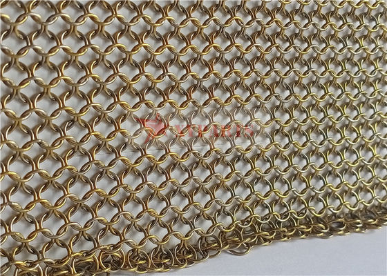 Geschweißtes 7 mm-Ringnetzvorhang mit elektroplattierter Oberfläche für Sicherheitsschirme und Raumteiler