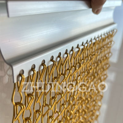 Lobby Trennwand Aluminiumkette Vorhang Farbbehandlung