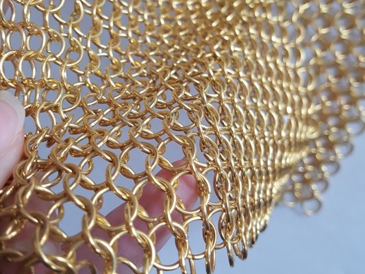 3.8mm bis 30mm Metall-Ring Mesh Pvd Finished Chainmail Weave-Art für Vorhang