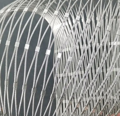 Architektonisches flexibles 2' x 2' SS304 Seilnetz für die Sicherheit